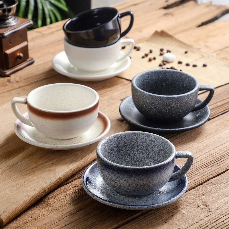 Zeta Flower Large Capacity Creative Cup And Saucer Set 2