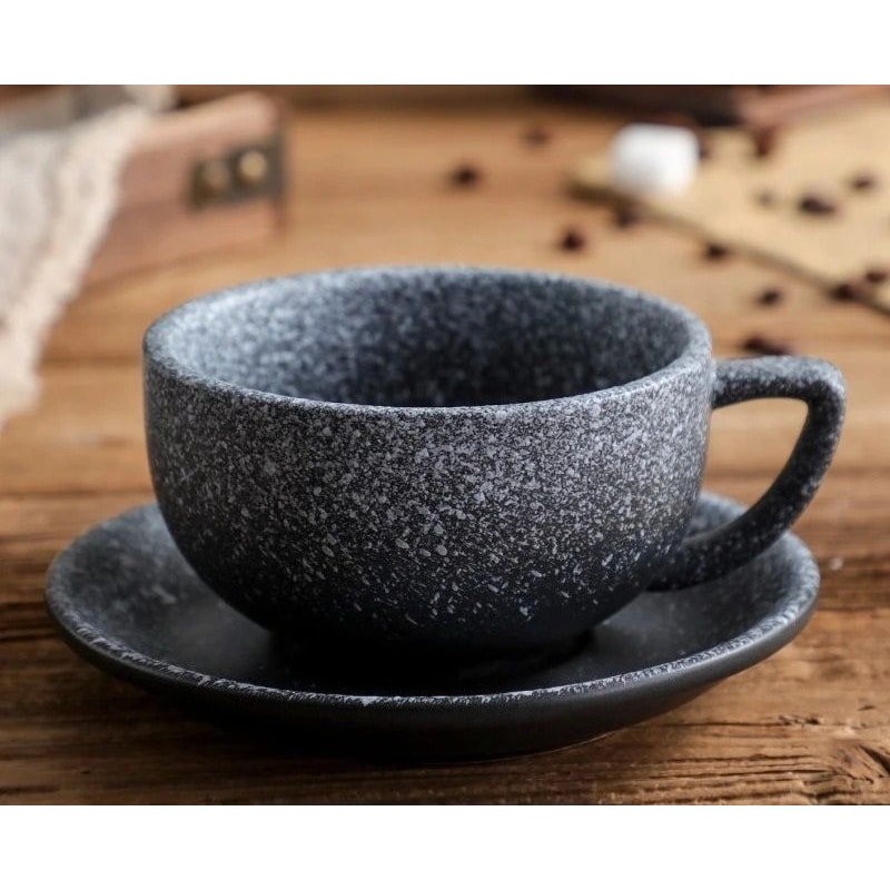 Zeta Flower Large Capacity Creative Cup And Saucer Set 4