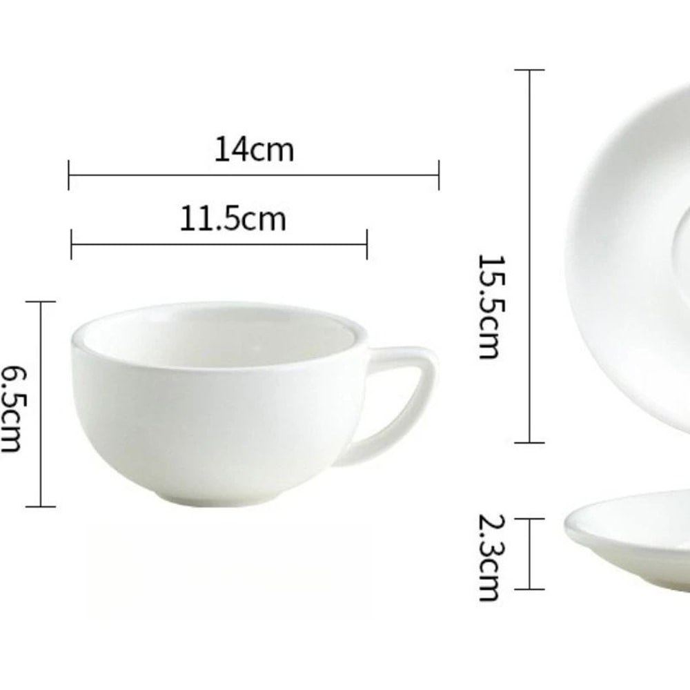 Zeta Flower Large Capacity Creative Cup And Saucer Set 5