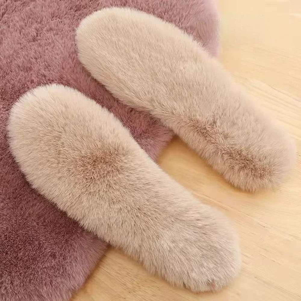 Warm Winter Plush Imitation Rabbit Fur Insoles 4