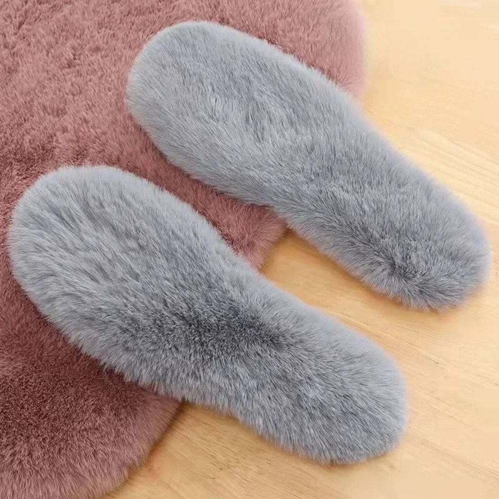 Warm Winter Plush Imitation Rabbit Fur Insoles 7