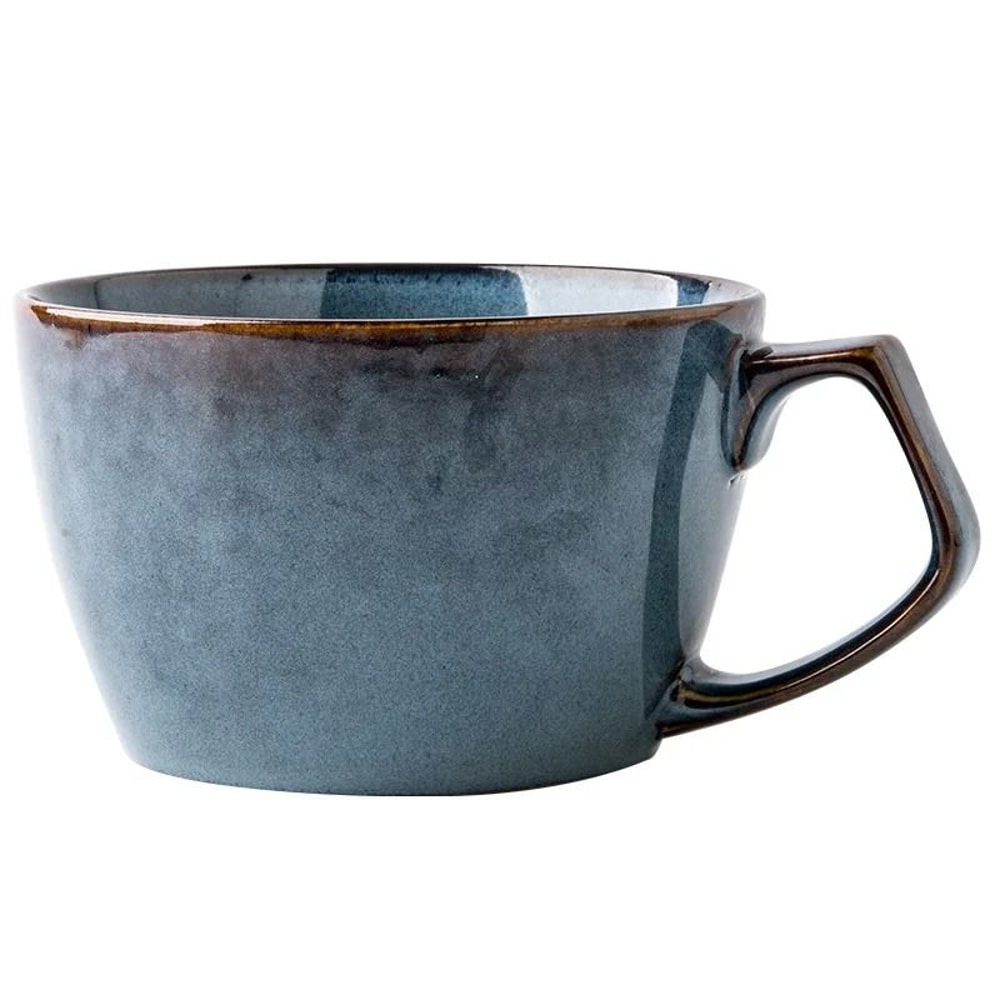 Sydney Blue Large Capacity Ceramic Oat Cup 4
