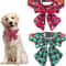 Christmas Dog Collar With Classic Plaid Bow Tie 0