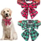 Christmas Dog Collar With Classic Plaid Bow Tie 0