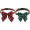 Christmas Dog Collar With Classic Plaid Bow Tie 3