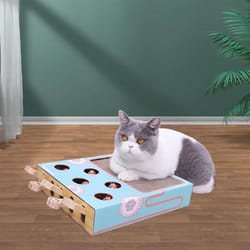 3 in 1 interactive whack a mole cat toy and scratcher