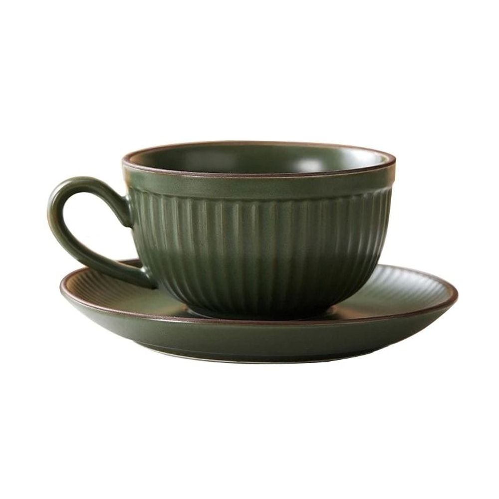 Retro Pumpkin Ceramic Cup And Saucer Set 5