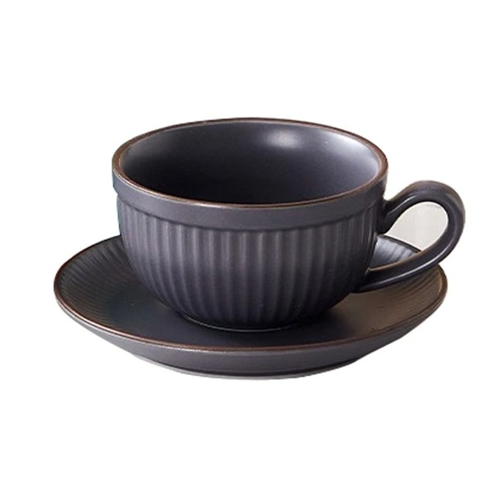 Retro Pumpkin Ceramic Cup And Saucer Set 7