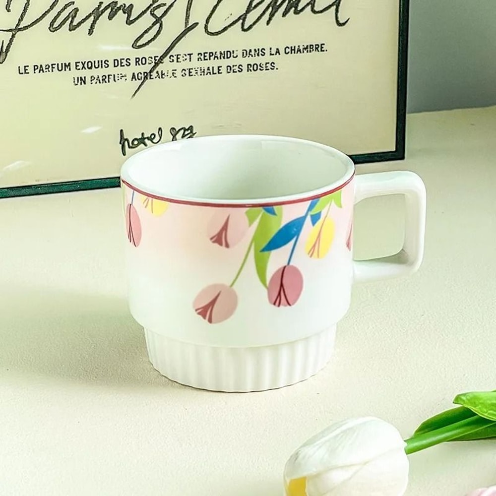 Ceramic Tulip Flower Coffee Mug 11