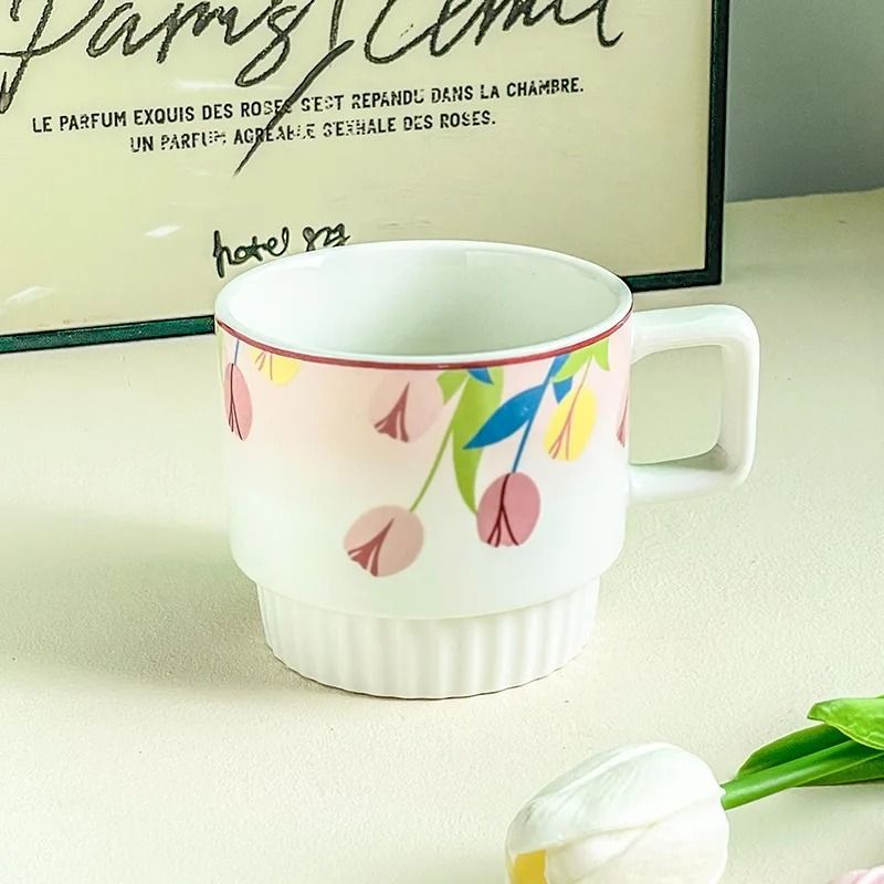 Ceramic Tulip Flower Coffee Mug 11