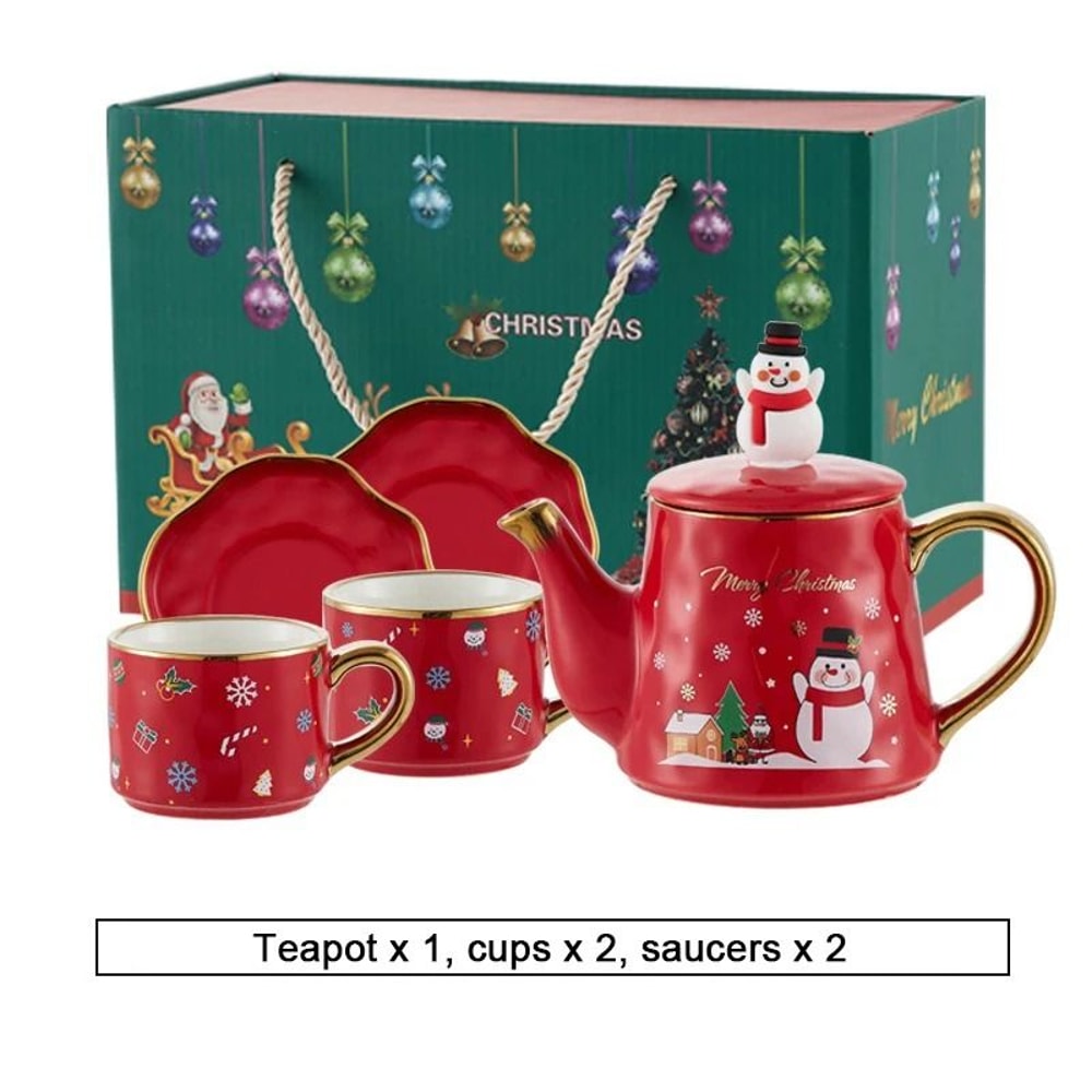 Christmas Porcelain Teaware Gift Set 9