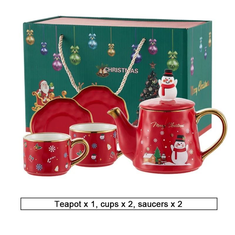 Christmas Porcelain Teaware Gift Set 9
