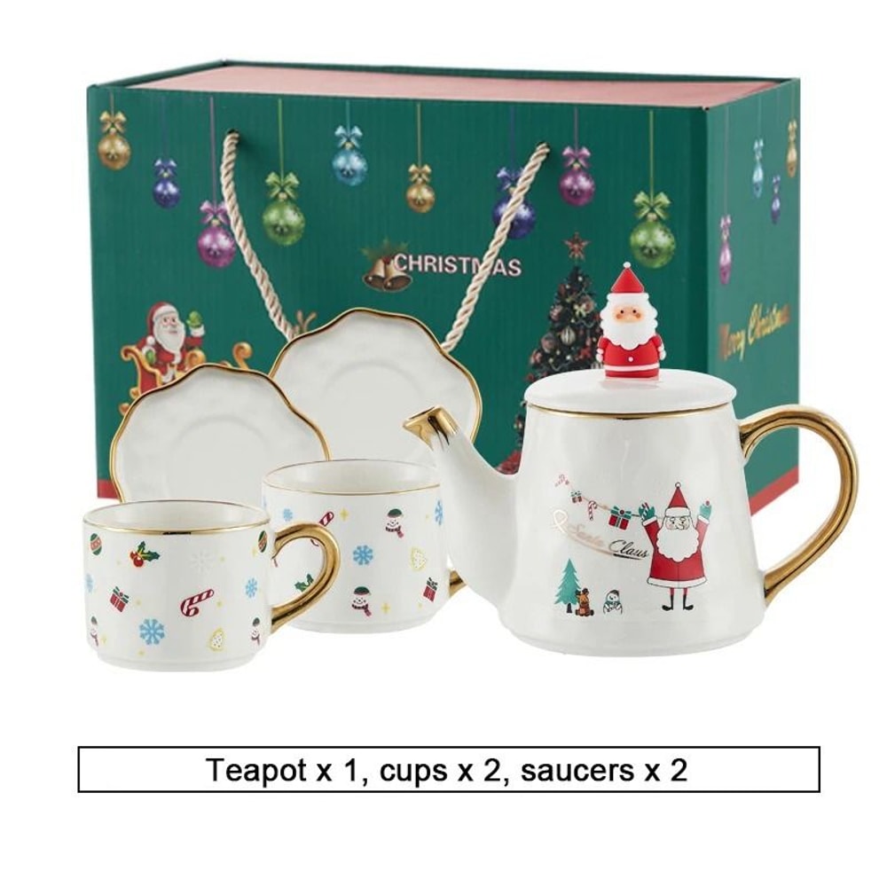 Christmas Porcelain Teaware Gift Set 12