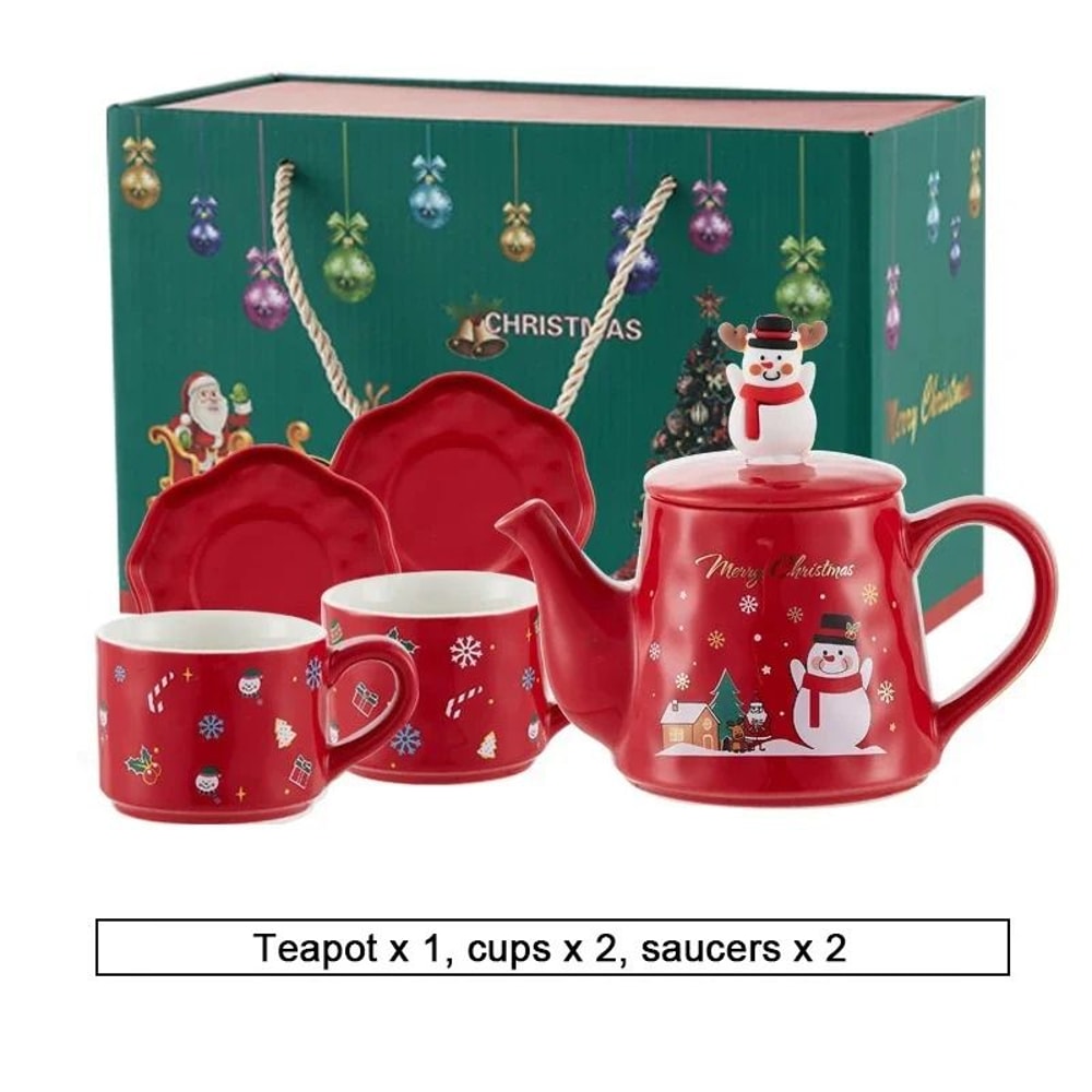Christmas Porcelain Teaware Gift Set 16