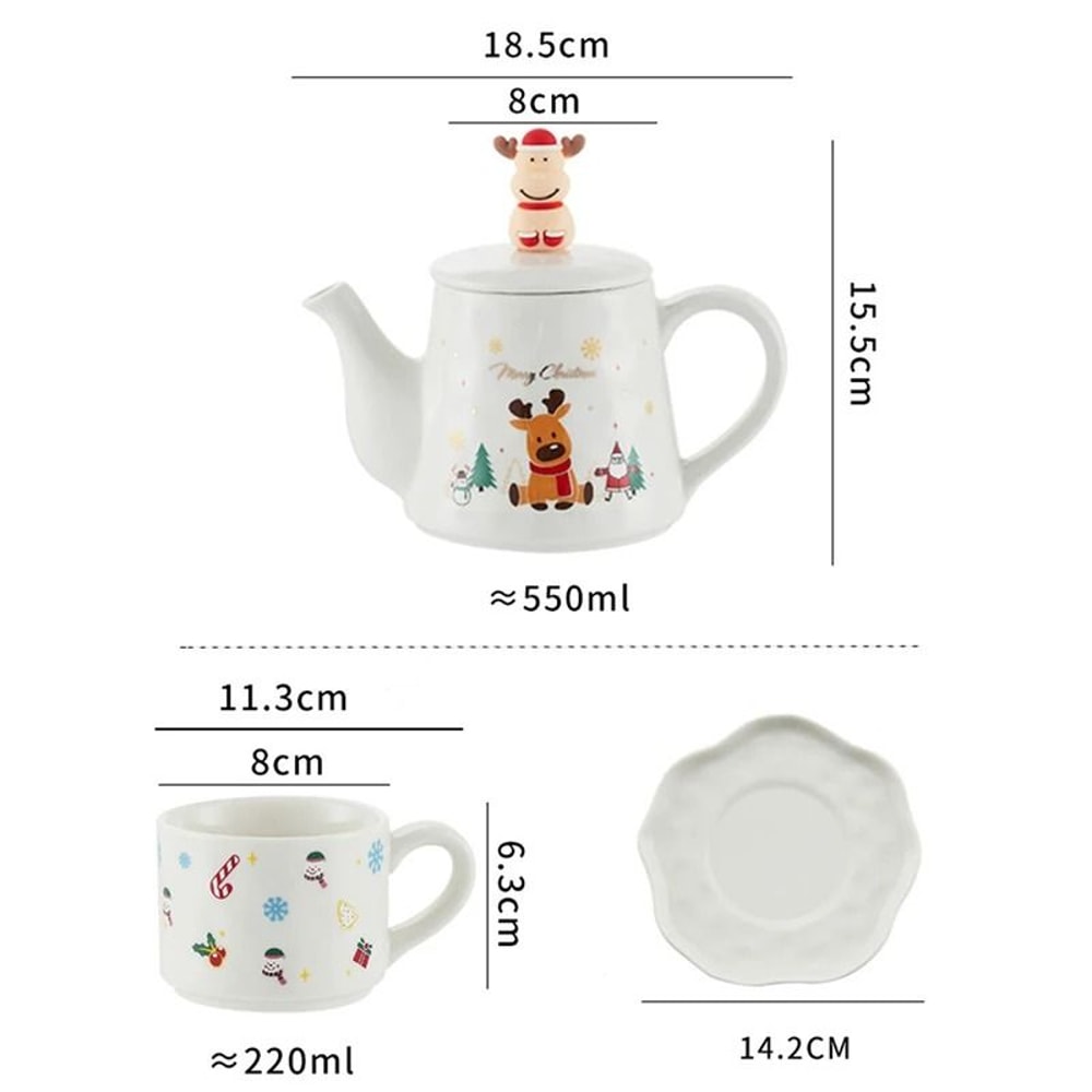 Christmas Porcelain Teaware Gift Set 4