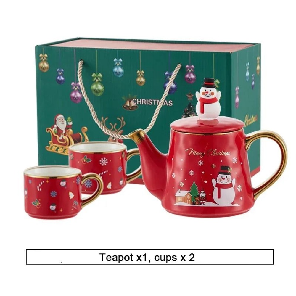 Christmas Porcelain Teaware Gift Set 6
