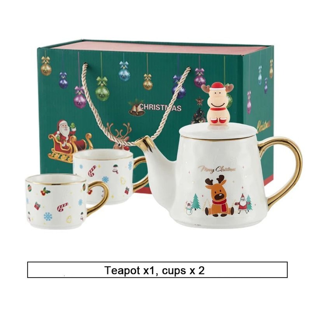 Christmas Porcelain Teaware Gift Set 7