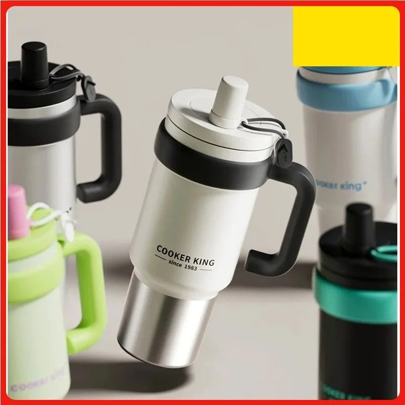 Stainless Steel Insulated Straw Thermos Cup 0