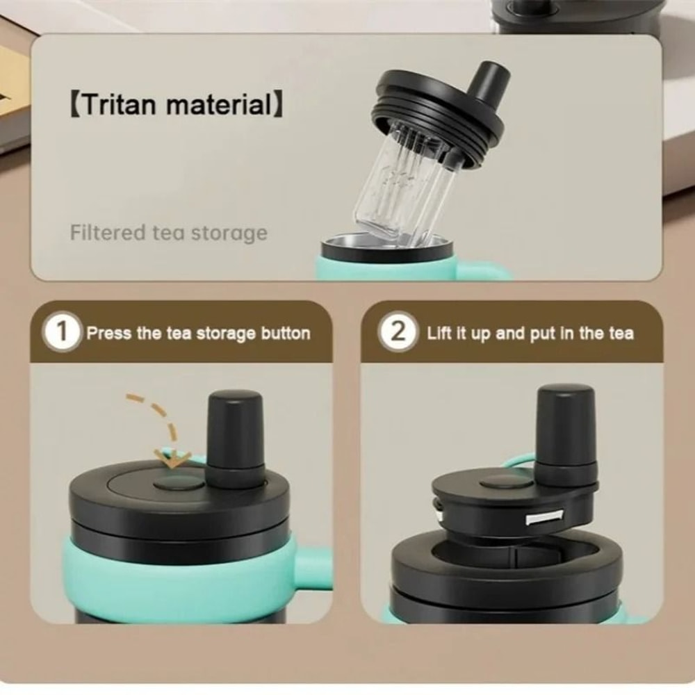 Stainless Steel Insulated Straw Thermos Cup 5