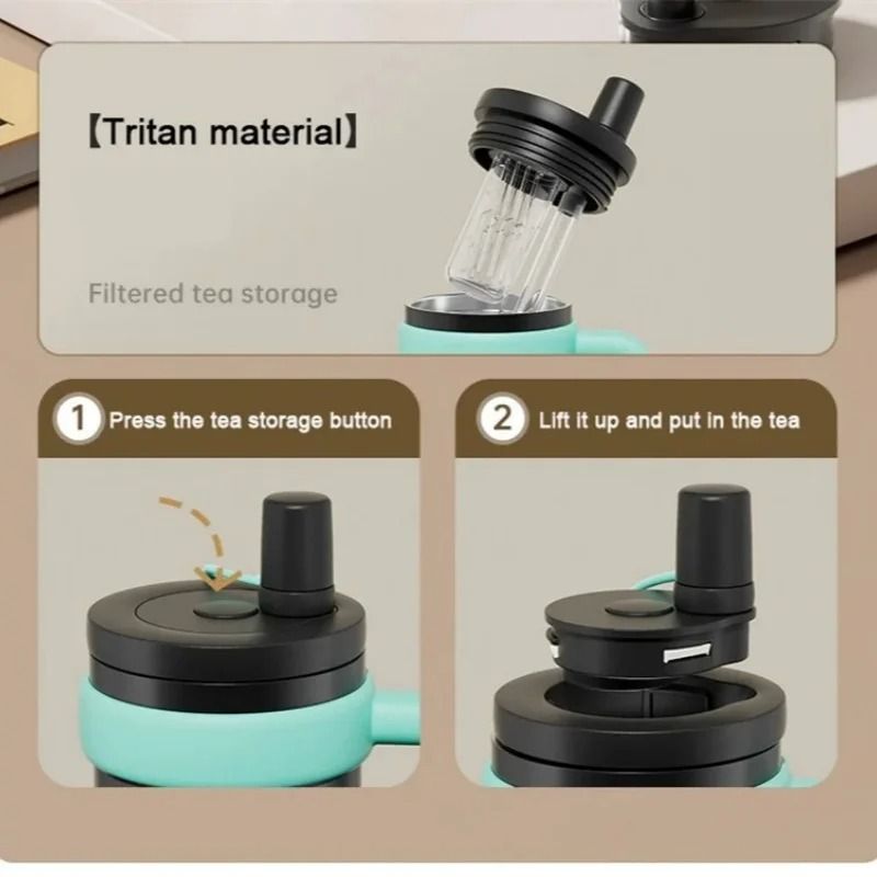 Stainless Steel Insulated Straw Thermos Cup 5