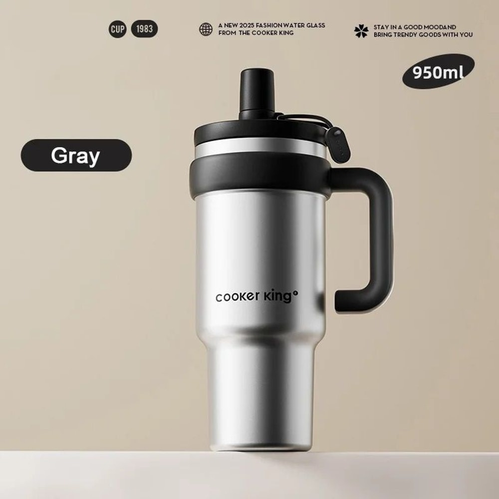Stainless Steel Insulated Straw Thermos Cup 7