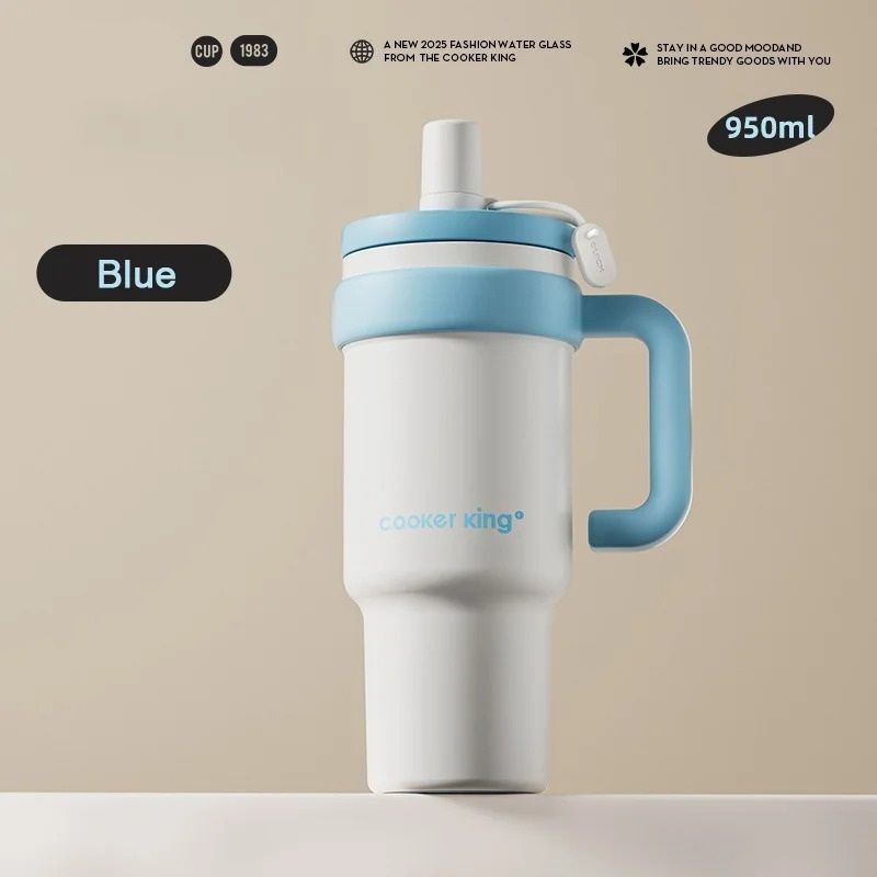 Stainless Steel Insulated Straw Thermos Cup 8