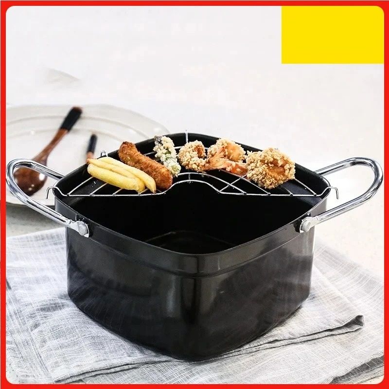 Japanese Mini Deep Fryer With Oil Drain Rack 1