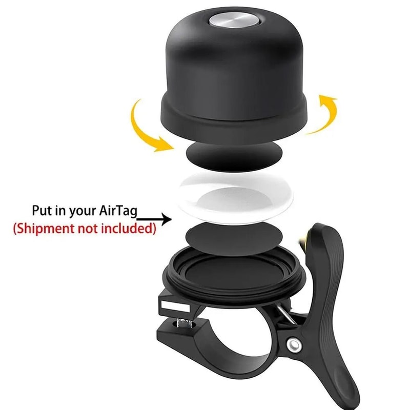Aluminum Alloy Bicycle Bell Airtag Mount 3