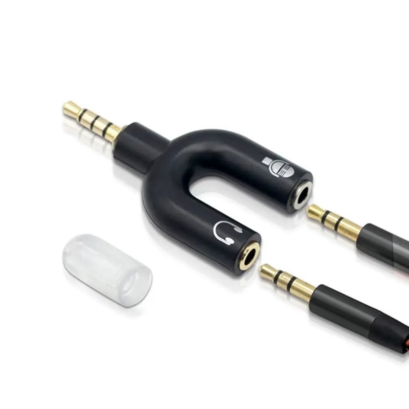 UShaped 35mm Stereo Audio And Microphone Splitter 3