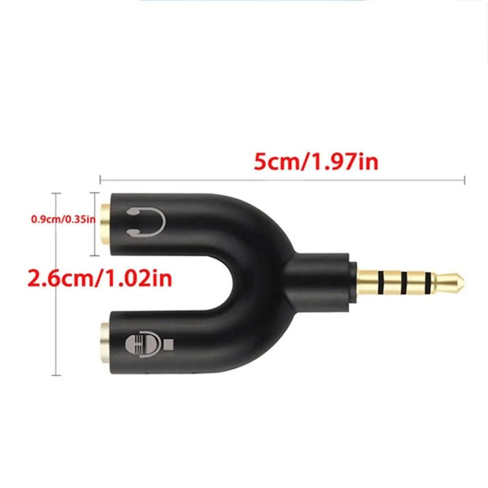 UShaped 35mm Stereo Audio And Microphone Splitter 5