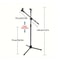 Adjustable Boom Microphone Stand With Dual Clip Holders 1