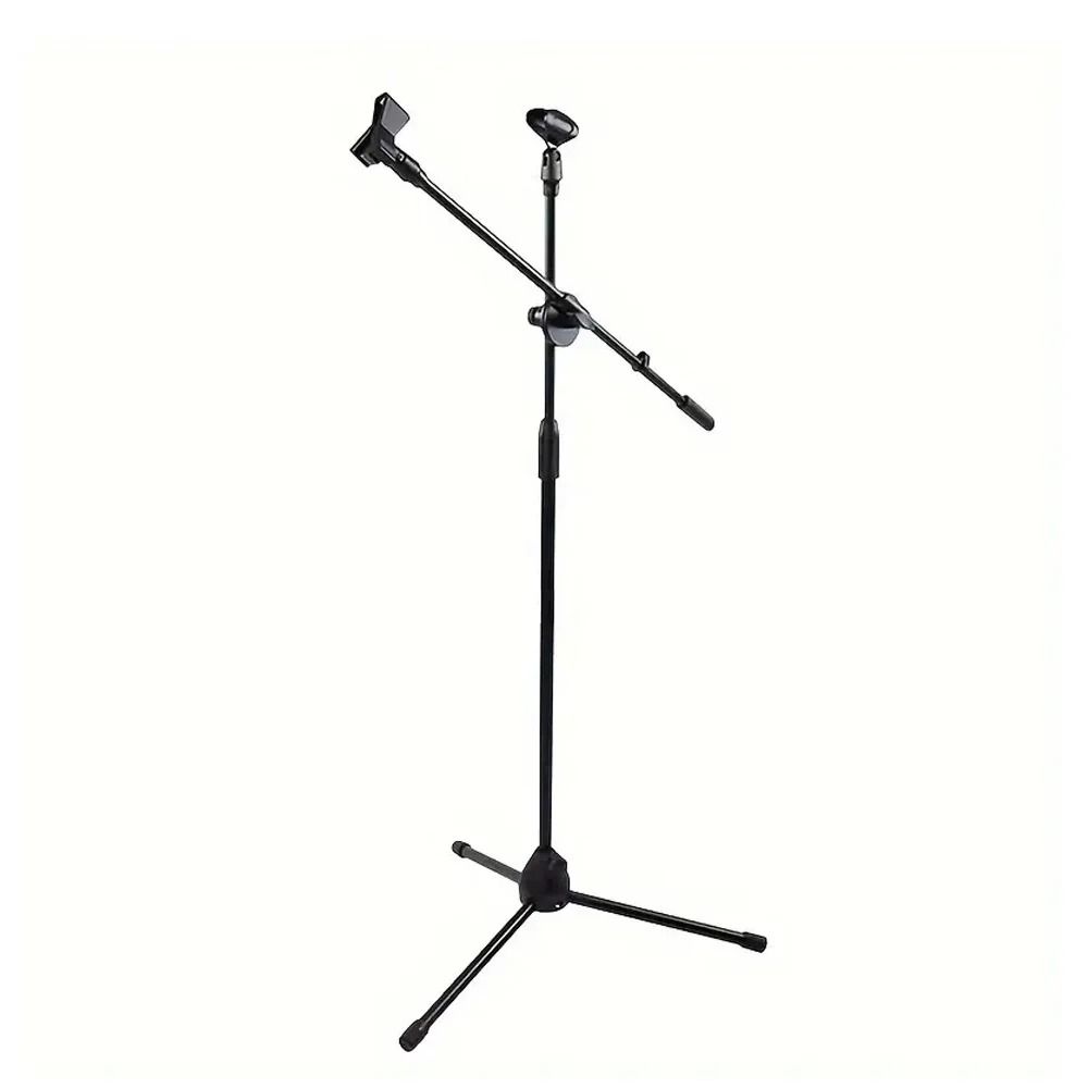 Adjustable Boom Microphone Stand With Dual Clip Holders 6