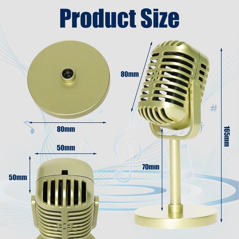Vintage Style Retro Microphone Prop 5