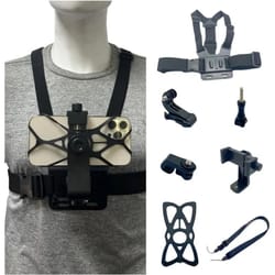 7-in-1 professional action camera and phone chest mount kit