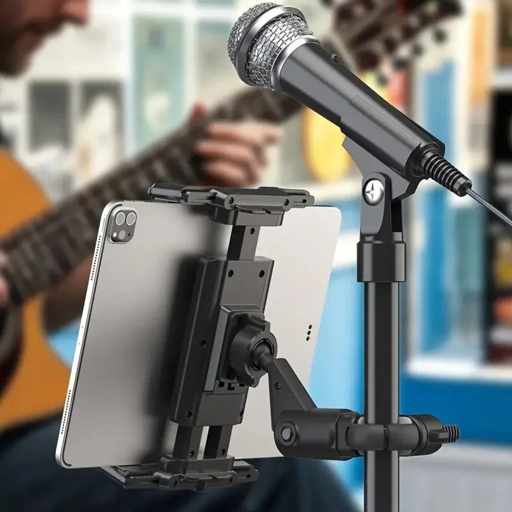 Universal Rotating Microphone Stand Tablet Holder 5
