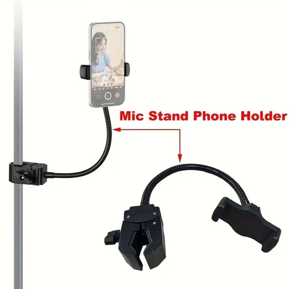 Flexible Gooseneck Microphone Stand Phone Holder 0