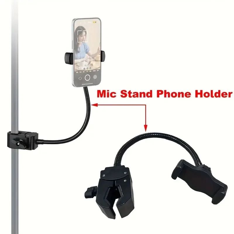 Flexible Gooseneck Microphone Stand Phone Holder 0