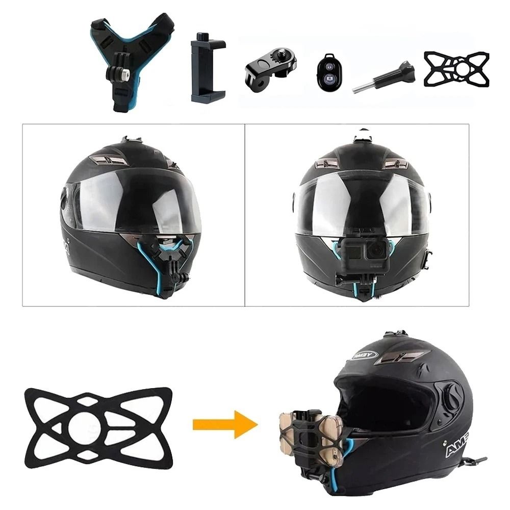 Professional Motorcycle Helmet Chin Strap Mount With First Person POV 1