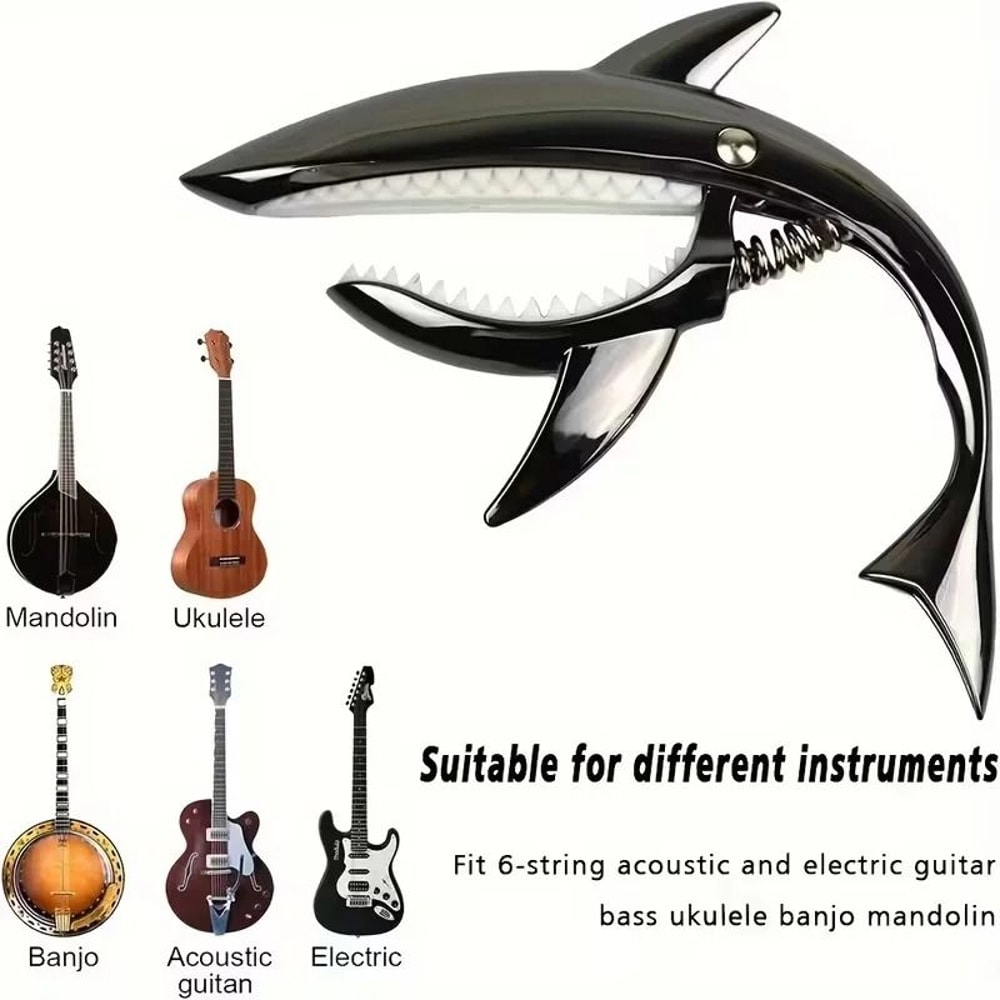 Professional Shark Zinc Alloy Guitar Capo 4