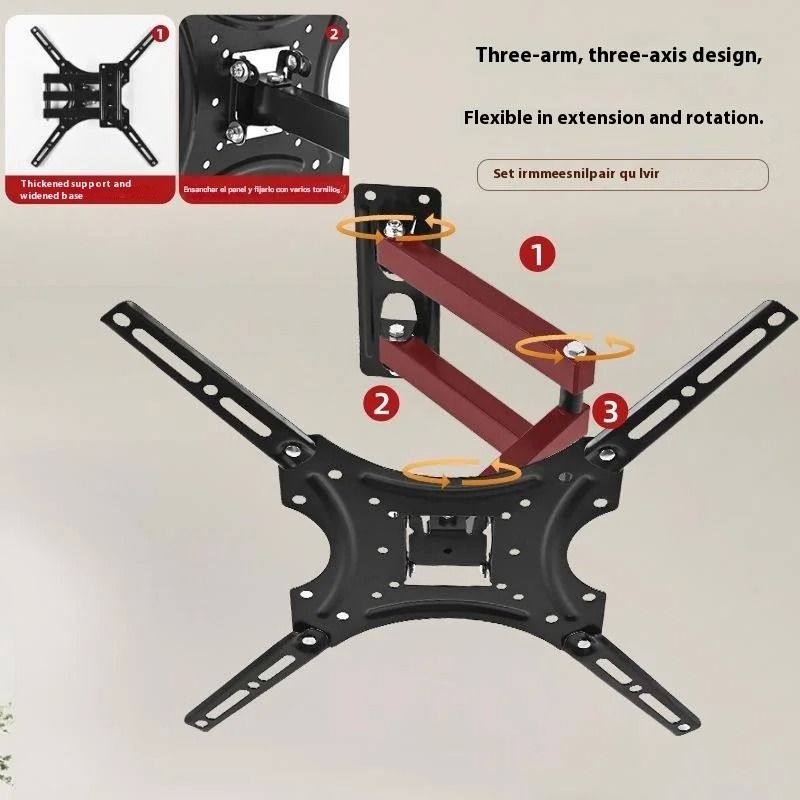 Universal Full Motion Retractable TV Wall Mount 2