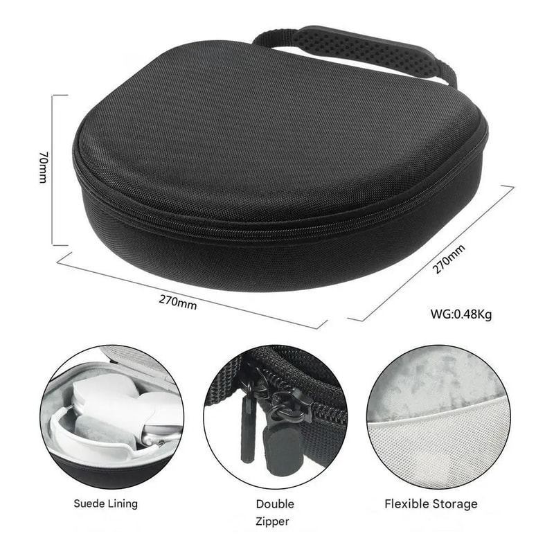 Professional Large EVA Hard Shell Headphone Travel Case 5