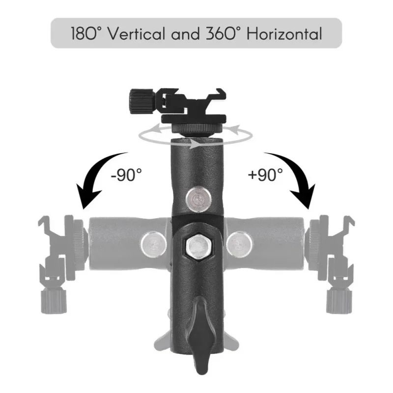 Professional Type E Metal Swivel Flash And Umbrella Mount 3
