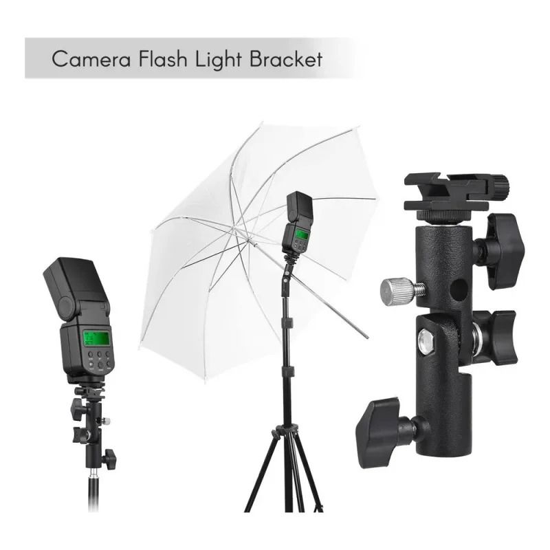 Professional Type E Metal Swivel Flash And Umbrella Mount 4