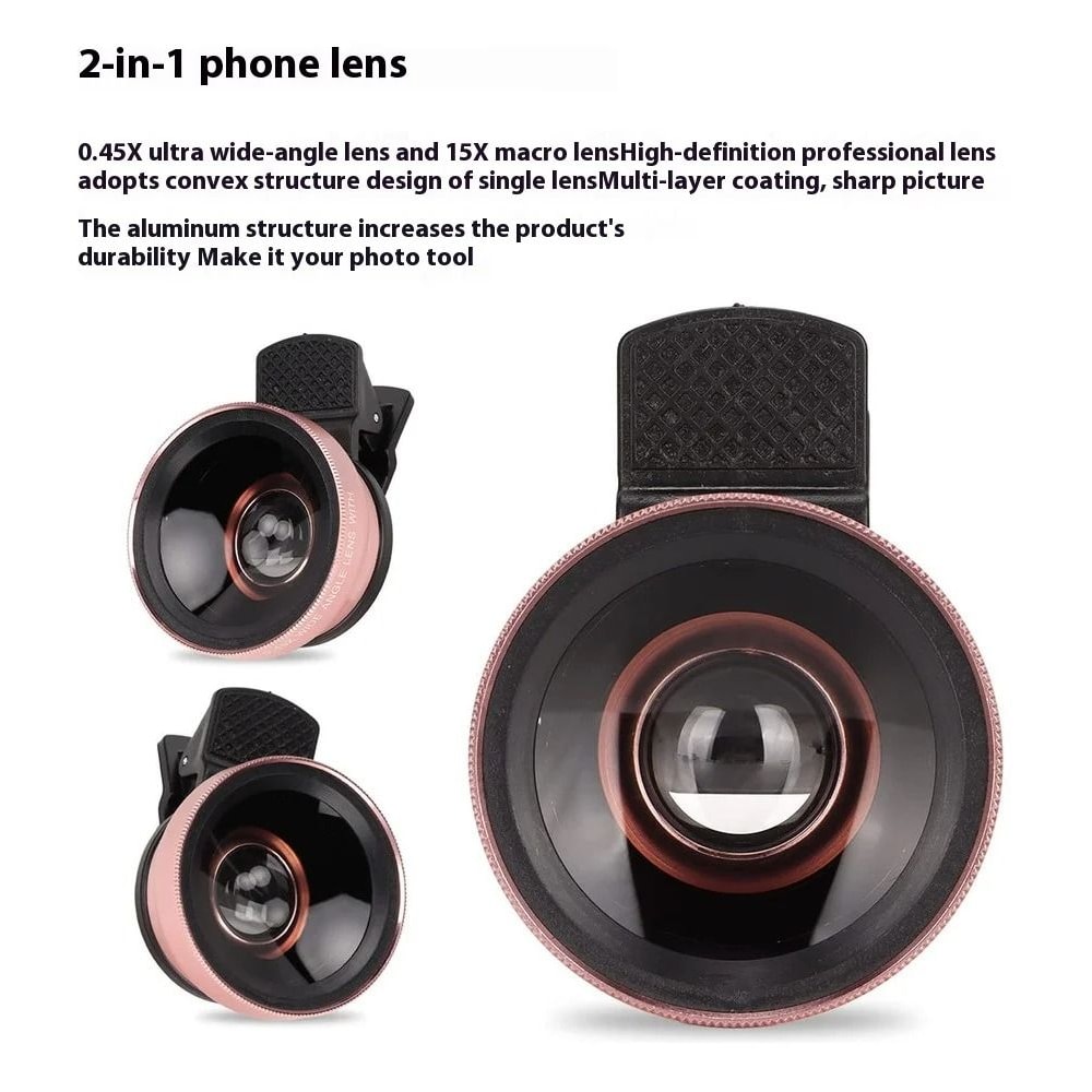 Professional HD 2in1 Wide Angle And Macro Smartphone Lens Kit 1