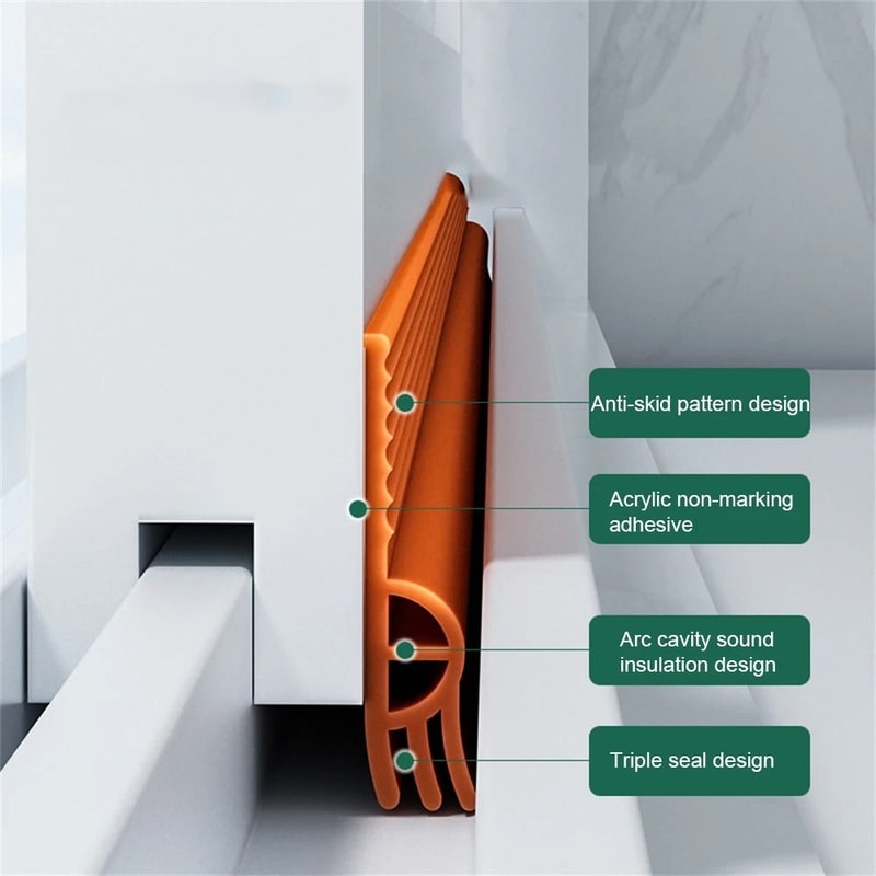 Professional TPE Triple Sound Insulation Window Door Seal 3