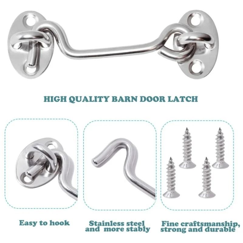 Professional Heavy Duty Stainless Steel Cabin Hook And Eye Latch 5