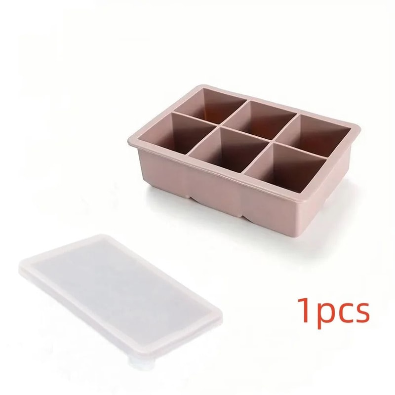 Premium Stackable Large Square Ice Cube Tray With SpillProof Lid 9