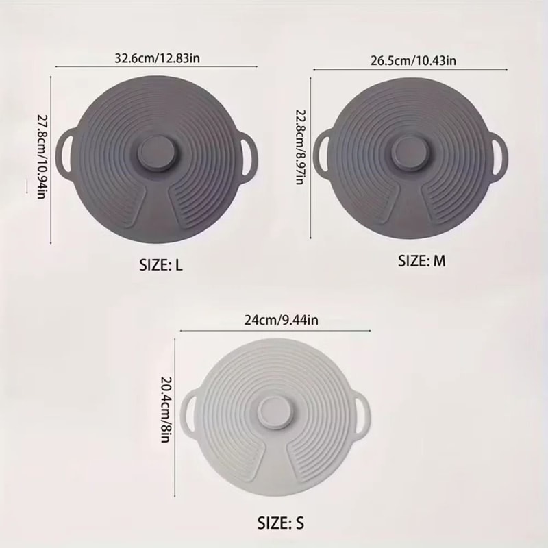 Universal HeatResistant Silicone Suction Lids And Microwave Splash Guard 2