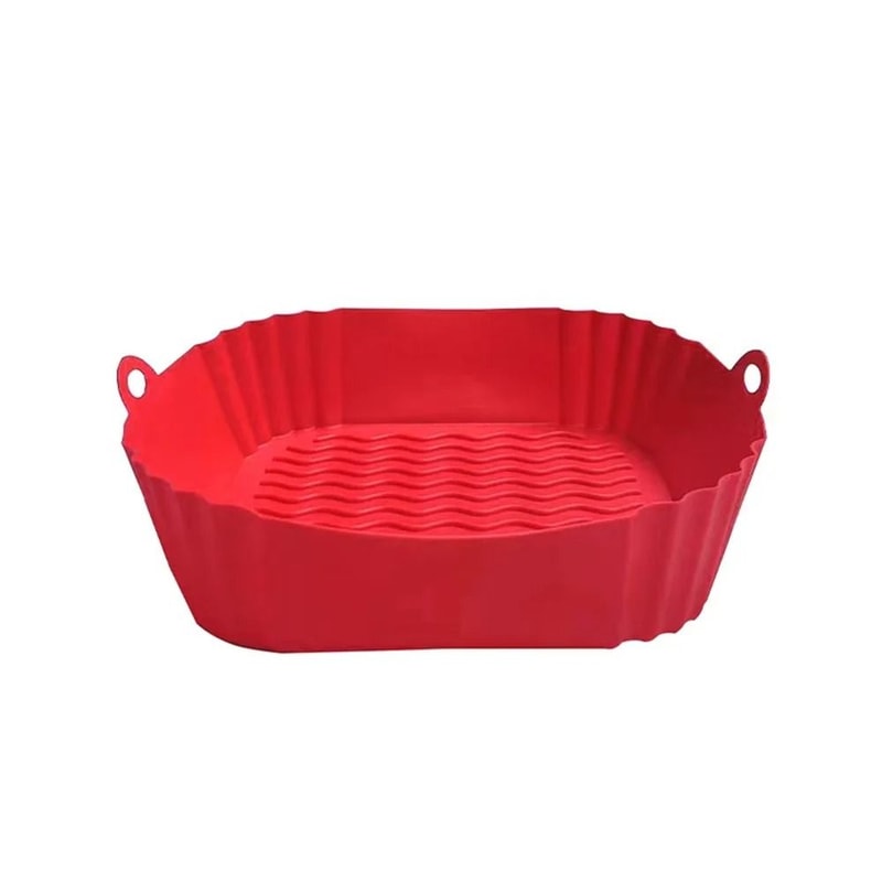 Universal HeatResistant Square Silicone Air Fryer Liner And NonStick Protective Basket 6