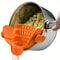 Universal Silicone ClipOn Pot Strainer And HandsFree Pasta Colander 10